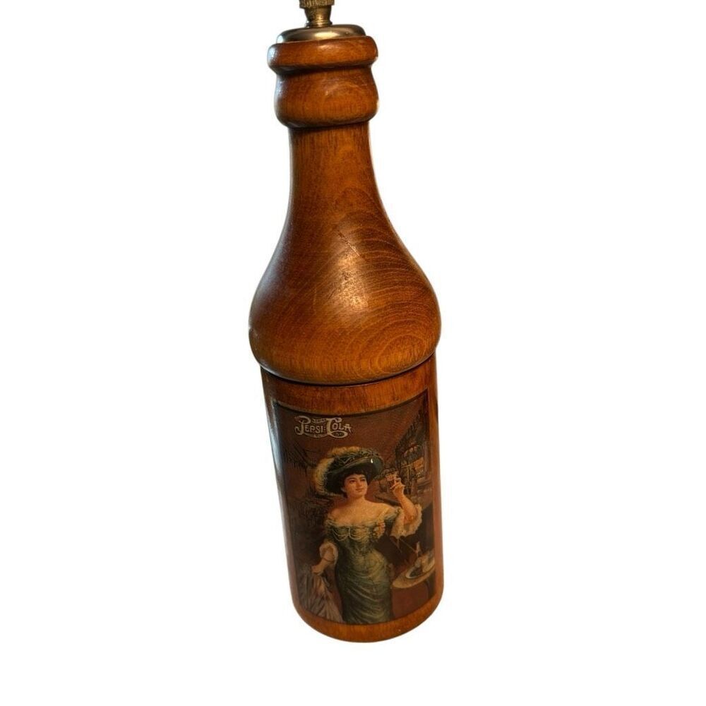 Vintage Pepsi Cola 1973 Wooden Salt Shaker Pepper Mill
